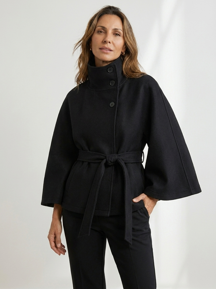 Valenne™ | Belted Cape Jacket
