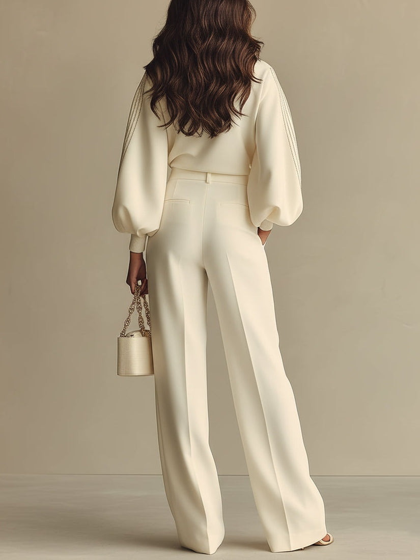 Ottavia™ | Women's Knit Two Piece Set Puff Sleeve