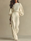Ottavia™ | Women's Knit Two Piece Set Puff Sleeve