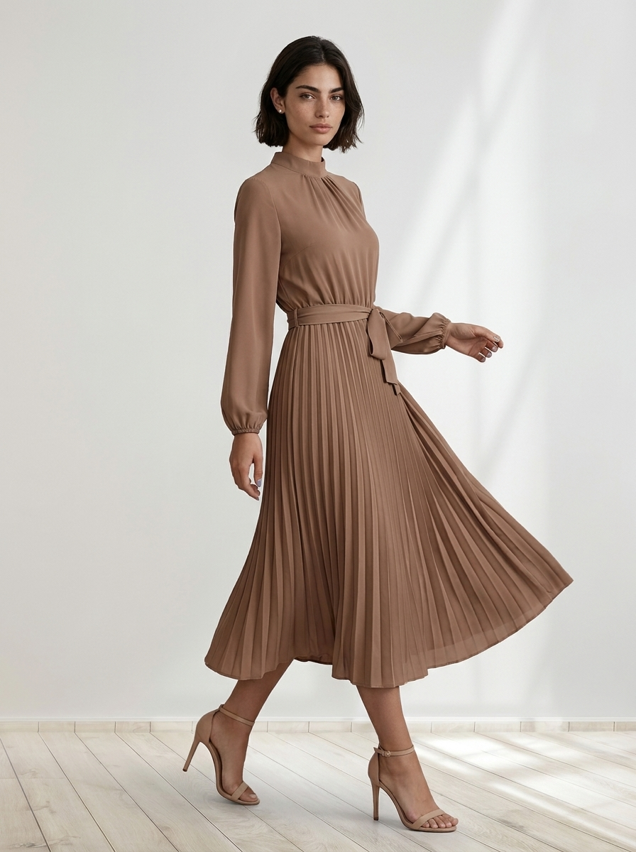 Elysia™ | Pleated Midi Dress