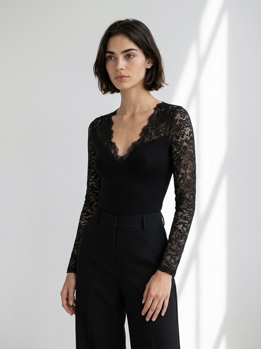 Selene™ | Lace Bodysuit Top