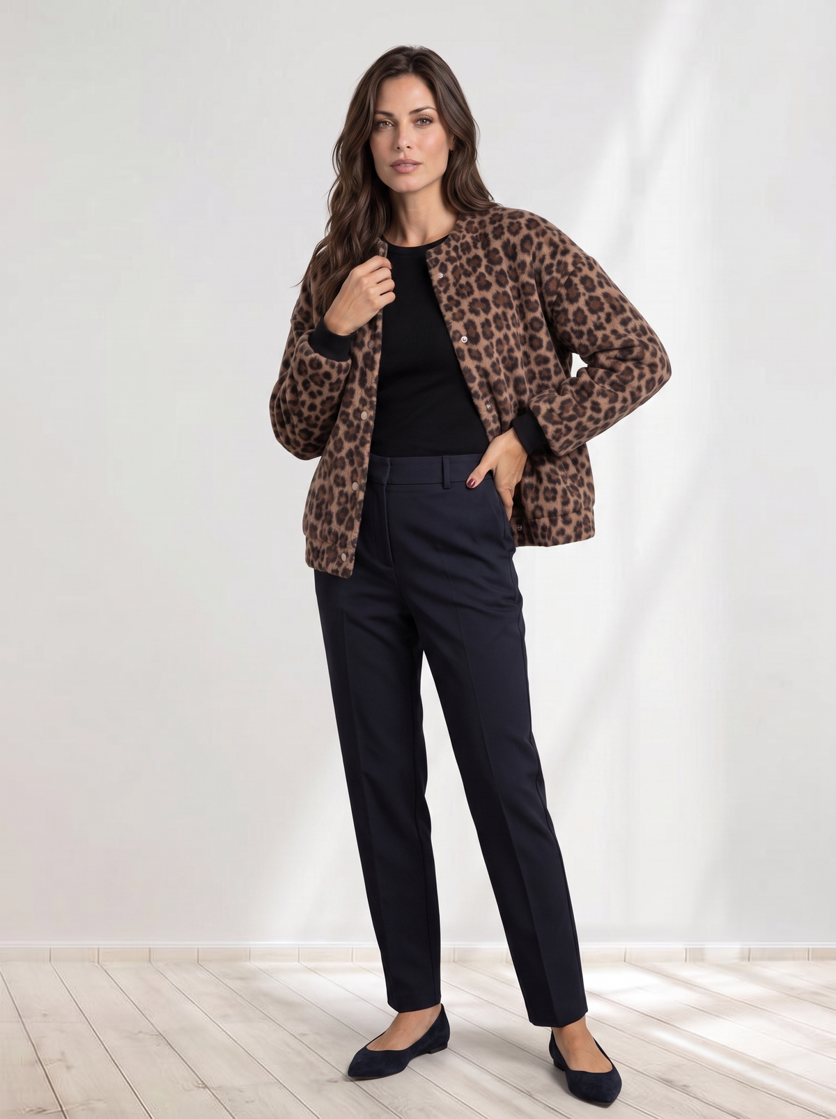 Sienna™ | Leopard Print Bomber Jacket
