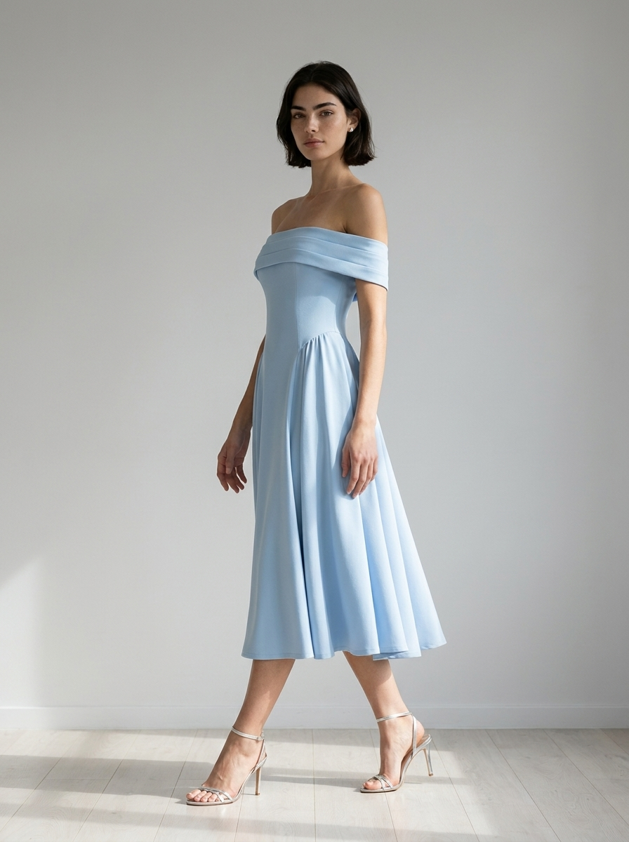 Lucia™ | Off-Shoulder Flare Dress