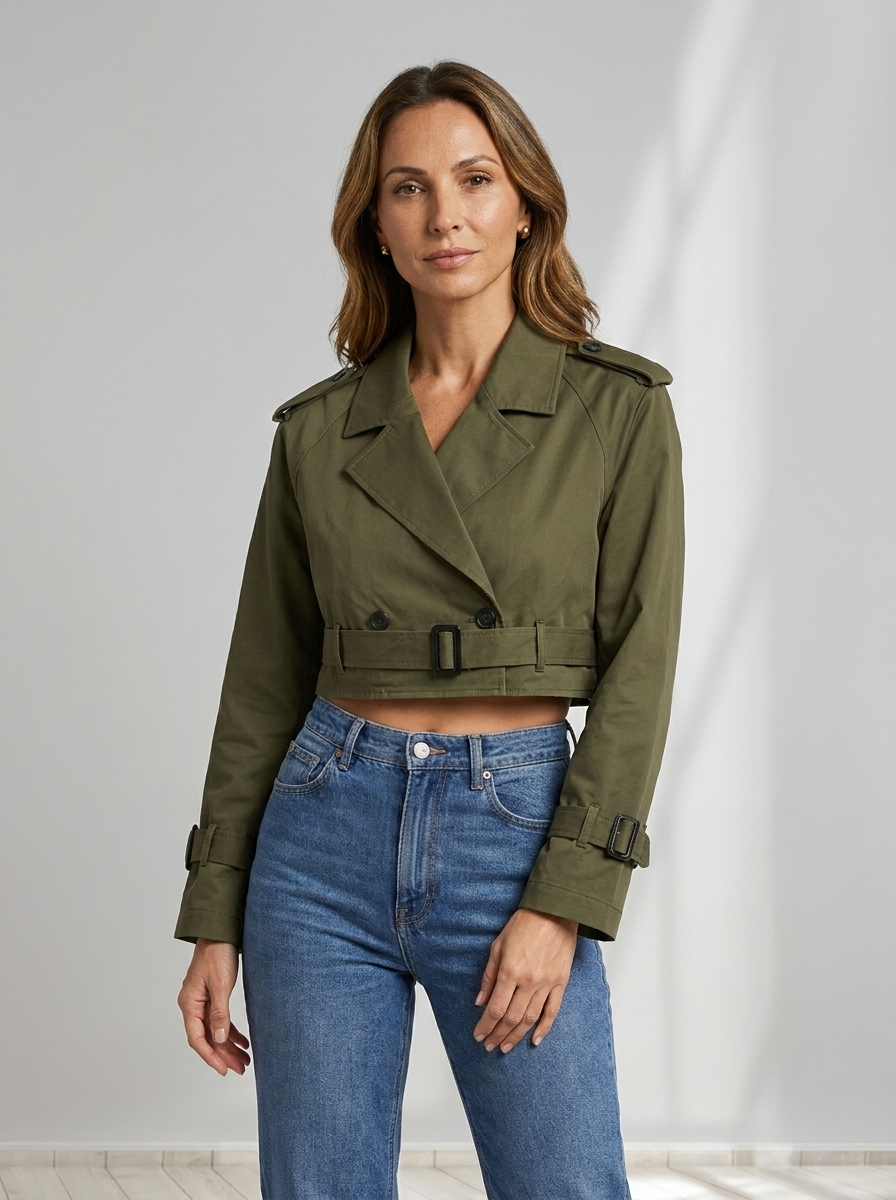 Camille™ | Cropped Trench Jacket