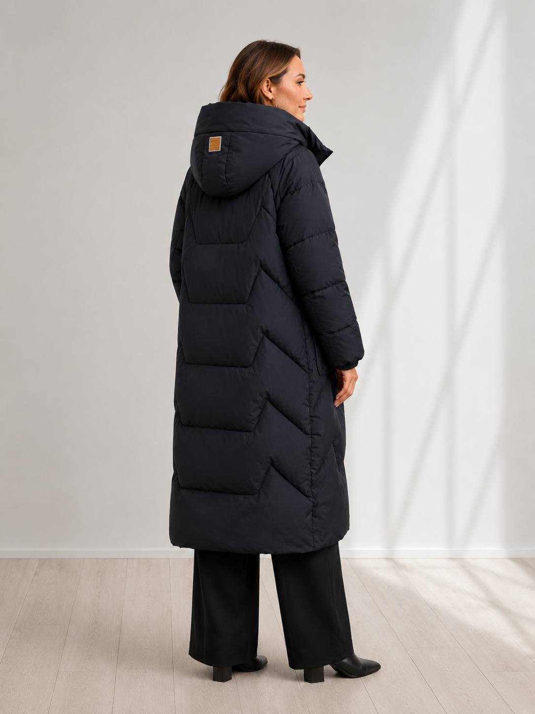 Elara™ | Long Hooded Puffer Coat