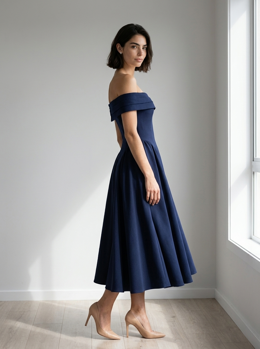 Lucia™ | Off-Shoulder Flare Dress