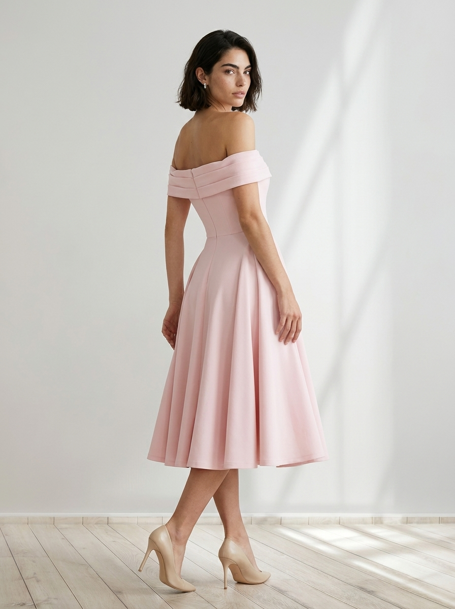 Lucia™ | Off-Shoulder Flare Dress