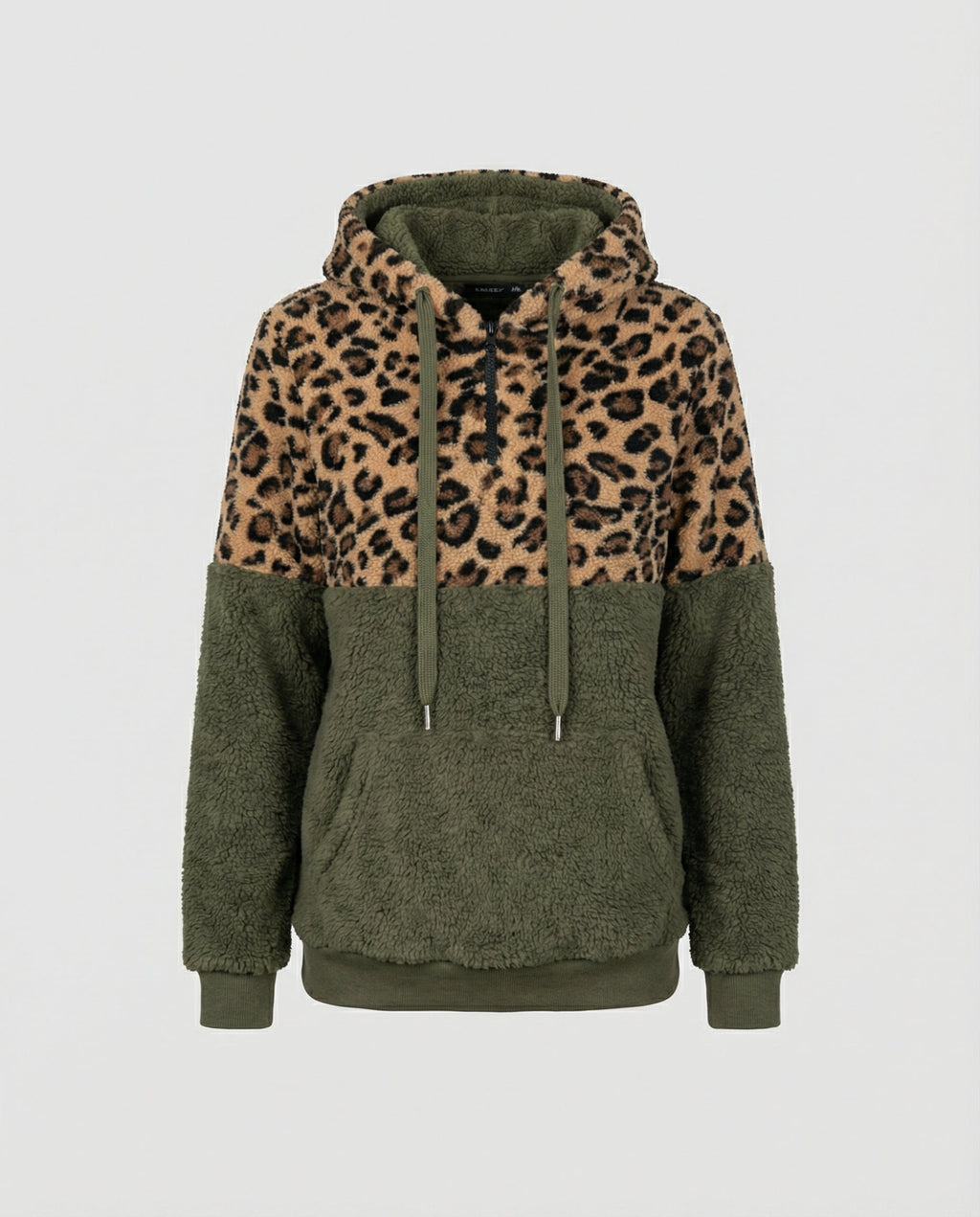 Lucienne™ | Women’s Sherpa Hoodie Leopard Print Fleece