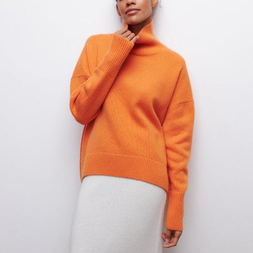 Adrianelys™ | Women’s Wool Turtleneck Poncho Sweater