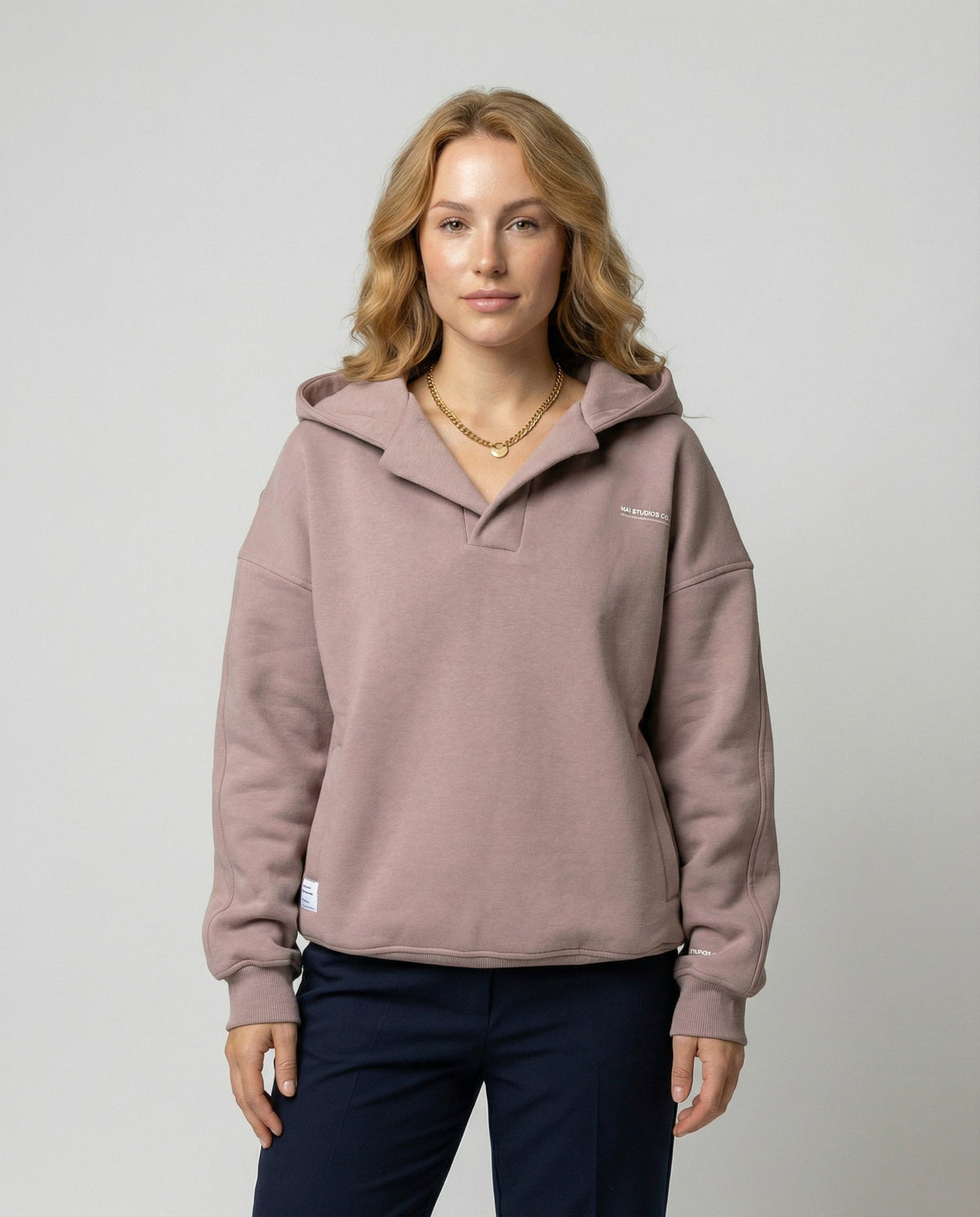 Philippa™ | Women's Fleece Oversized Hoodie Collared Neck