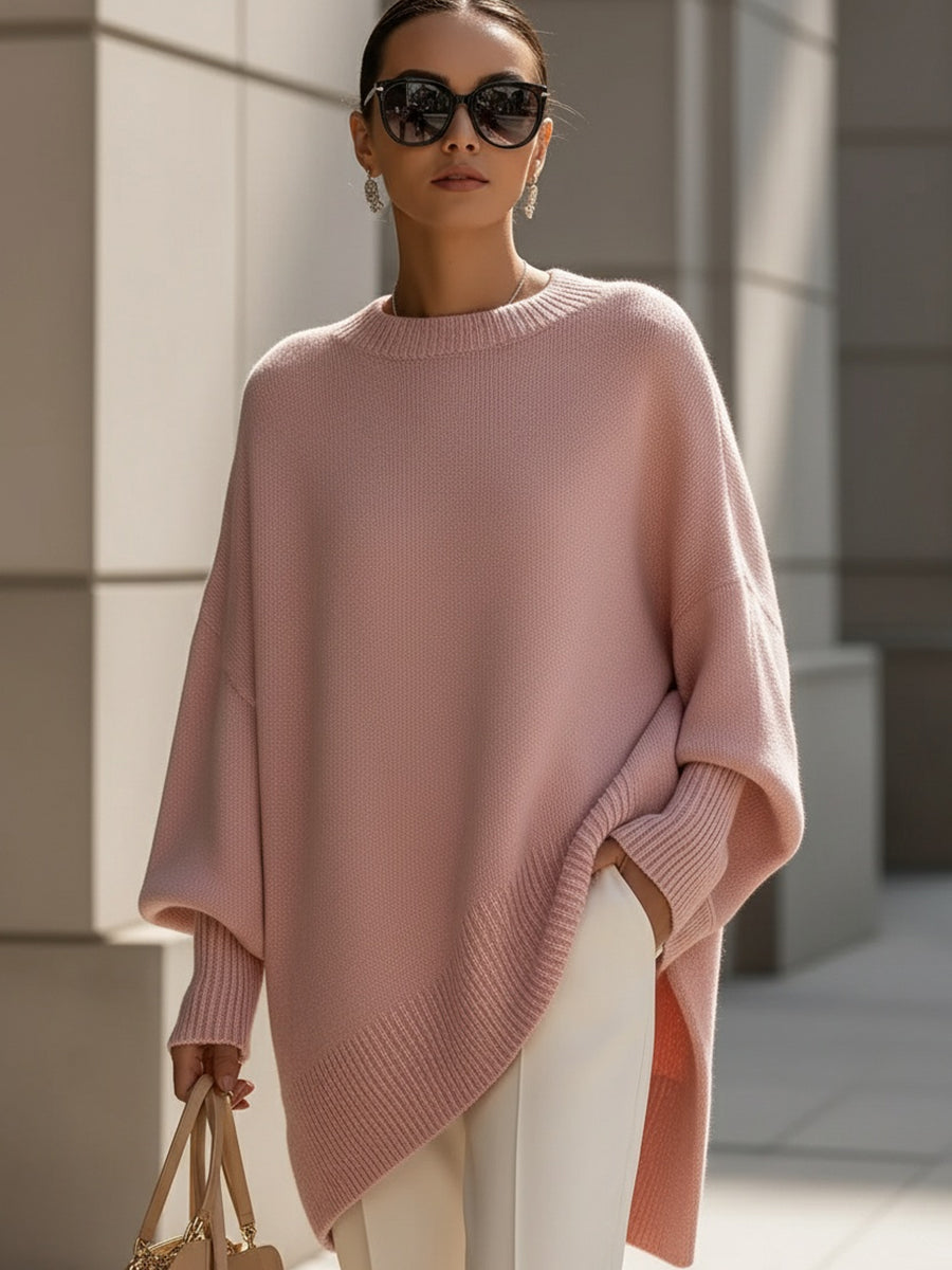 Genevieve™ | Women's Oversized Poncho Sweater Wool Blend