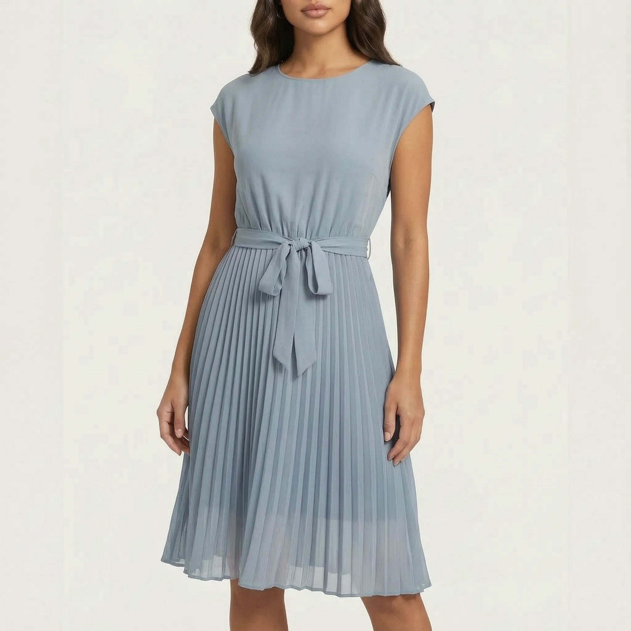 Pleatara™ - Elegant Pleated Midi Dress