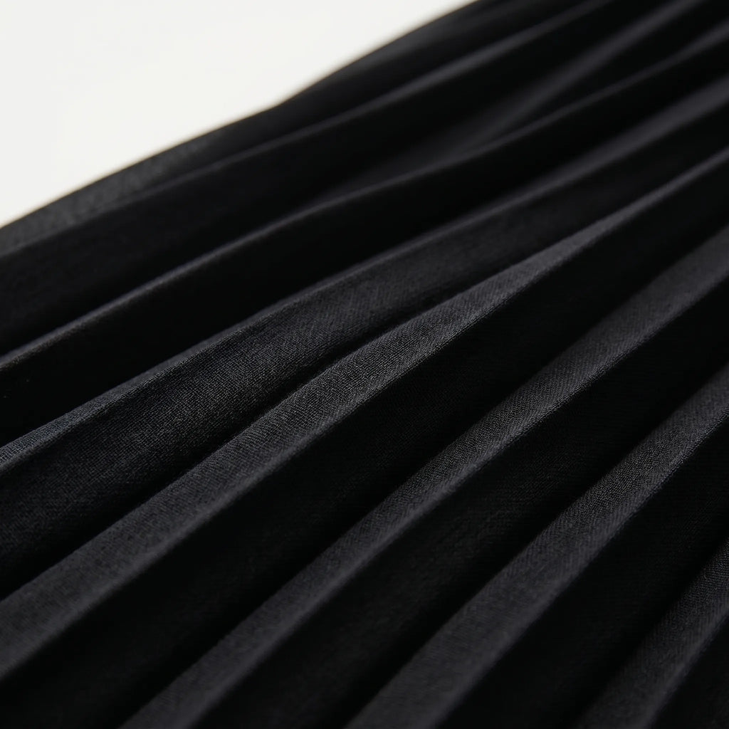 Pleatara™ - Elegant Pleated Midi Dress