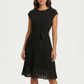Pleatara™ - Elegant Pleated Midi Dress