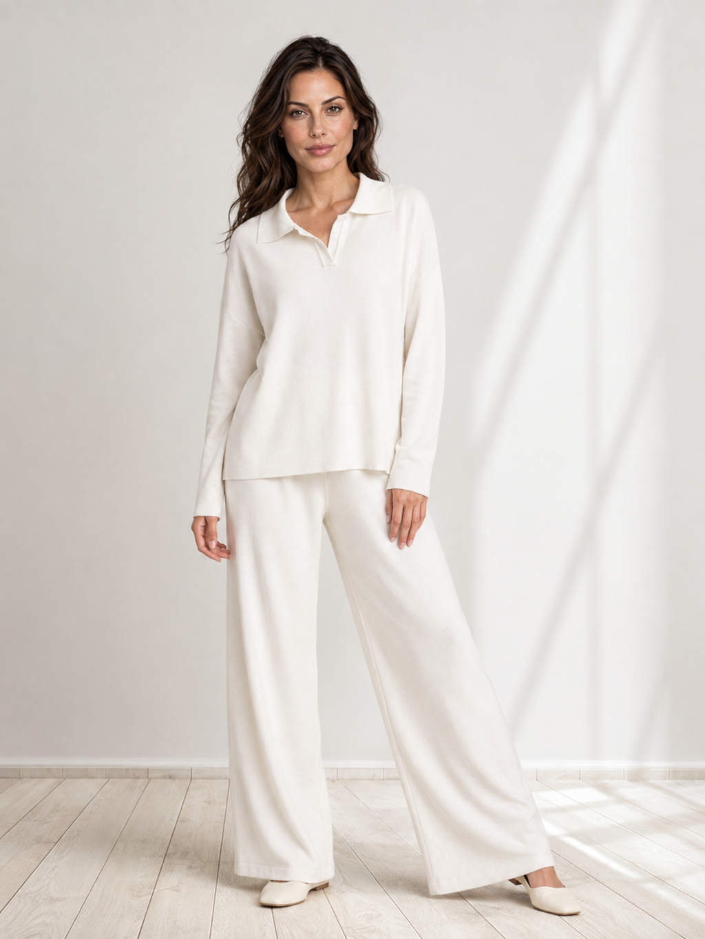 Elodie™ | Polo Top & Wide Leg Trouser Set