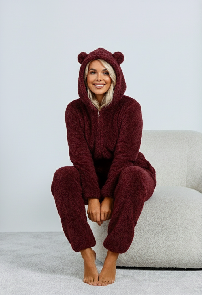 Clementine™ | Women’s Onesie Teddy Fleece Hooded