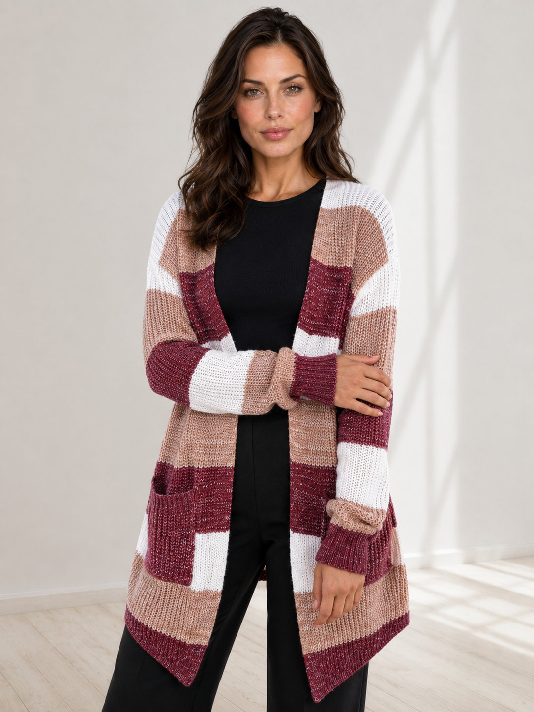 Amélie™ | Striped Longline Cardigan