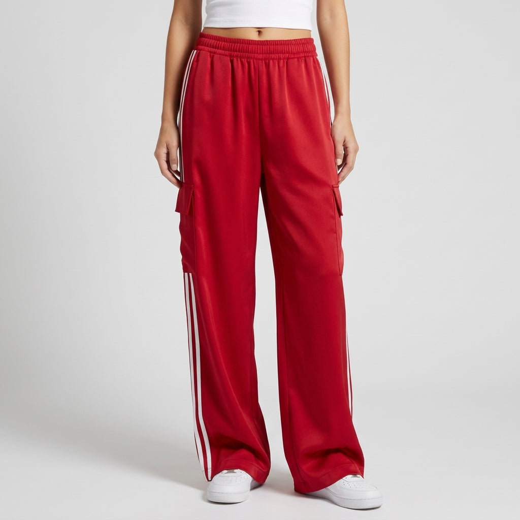 Marlowe™ | Women's Cargo Track Pants Side Stripe Detail
