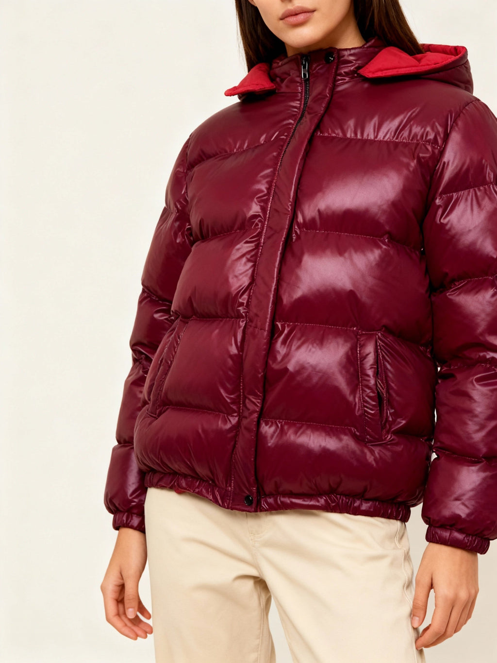 Calista™ | Women’s Cropped Puffer Jacket Padded Hooded