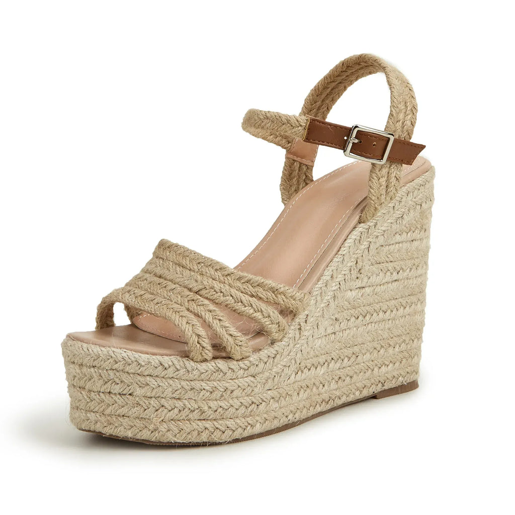 Solara™ - Woven Platform Wedge Sandals