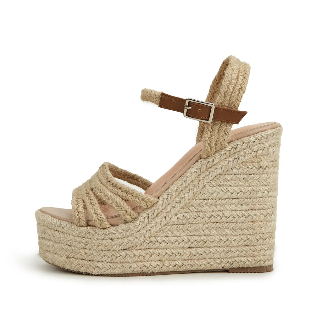 Solara™ - Woven Platform Wedge Sandals