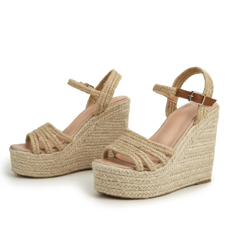 Solara™ - Woven Platform Wedge Sandals