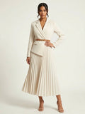 Arabella™ | Women’s Blazer Skirt Set Pleated Midi