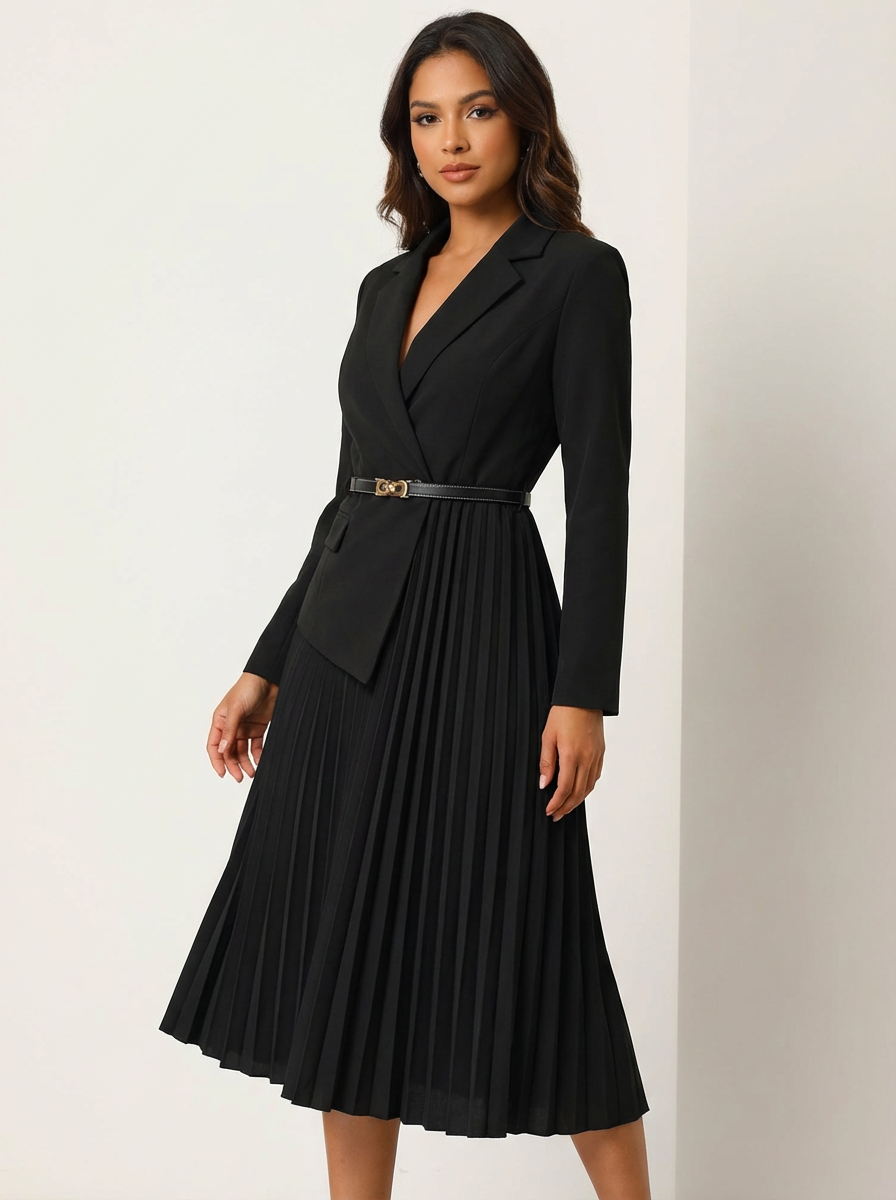 Arabella™ | Women’s Blazer Skirt Set Pleated Midi