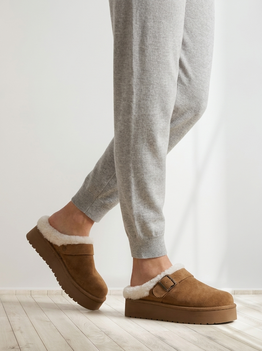 Brinley™ | Suede Winter Clogs