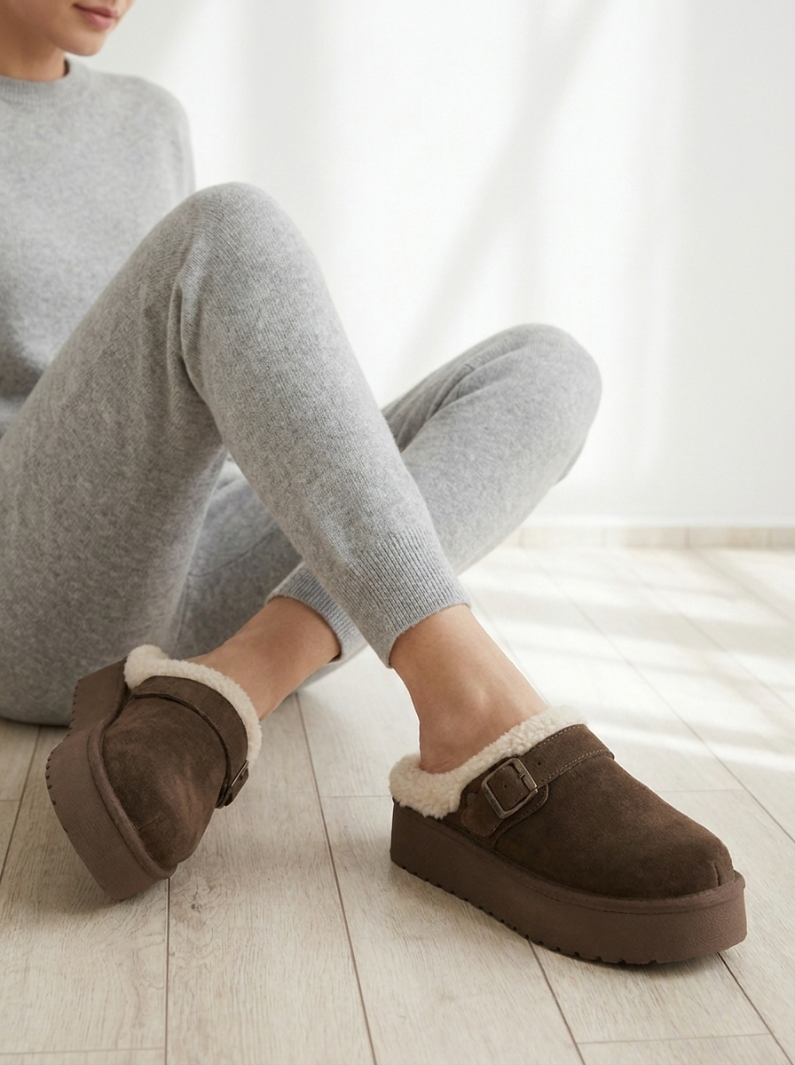 Brinley™ | Suede Winter Clogs