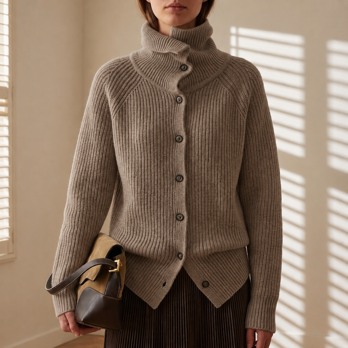 Marcelline™ | Women’s Cardigan Wool Blend Button Front