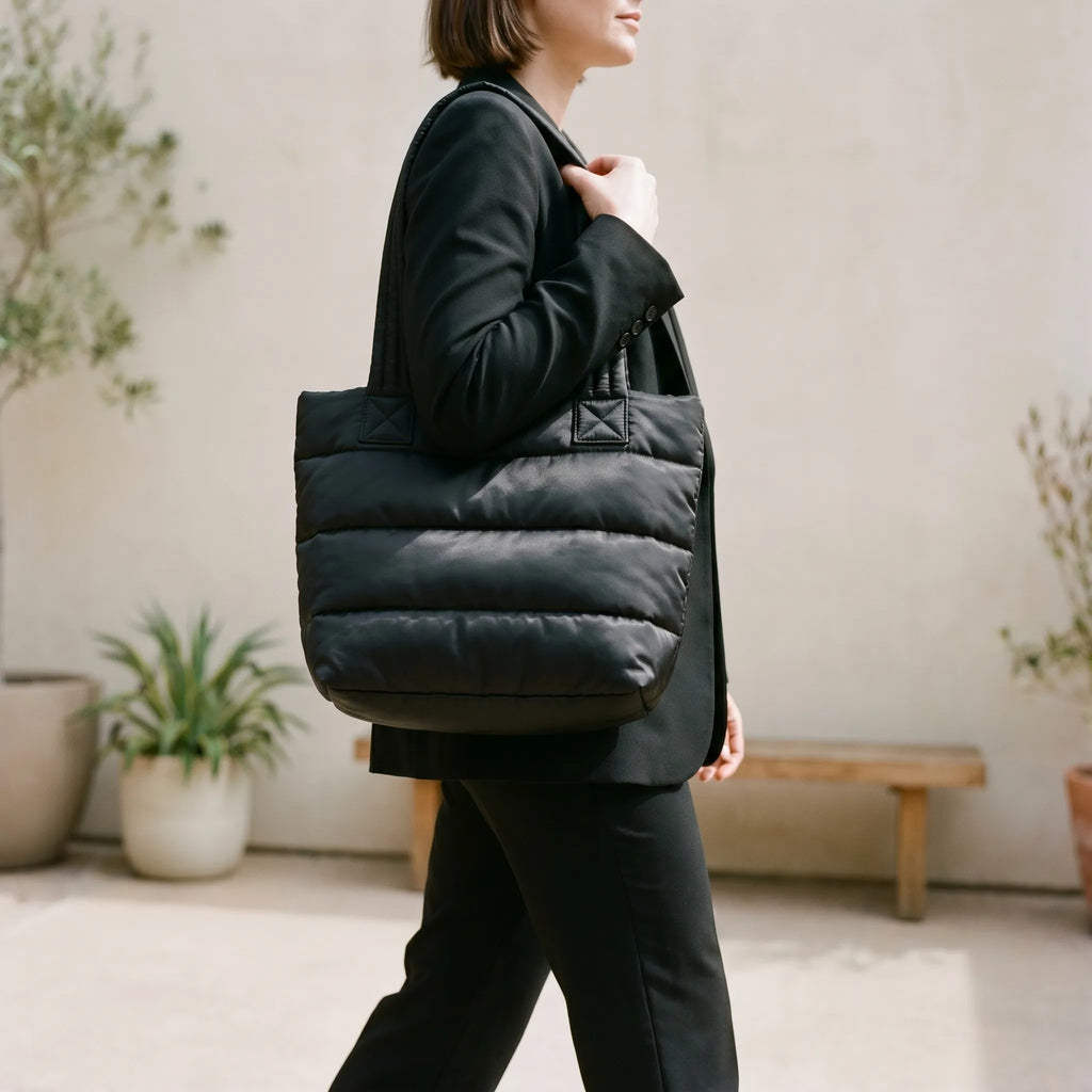 Vellora™ - Quilted Shopper Tote Bag