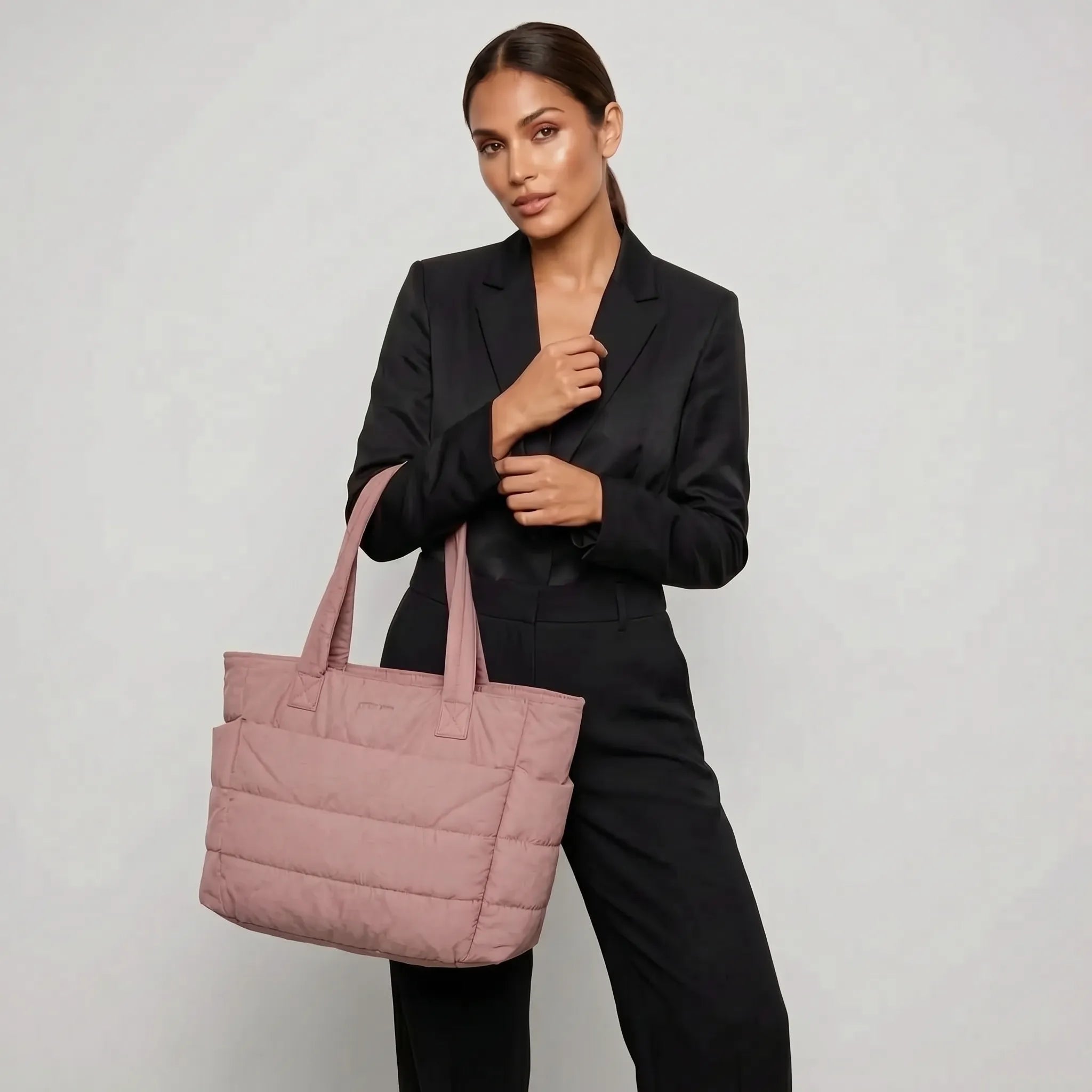 Vellora™ - Quilted Shopper Tote Bag