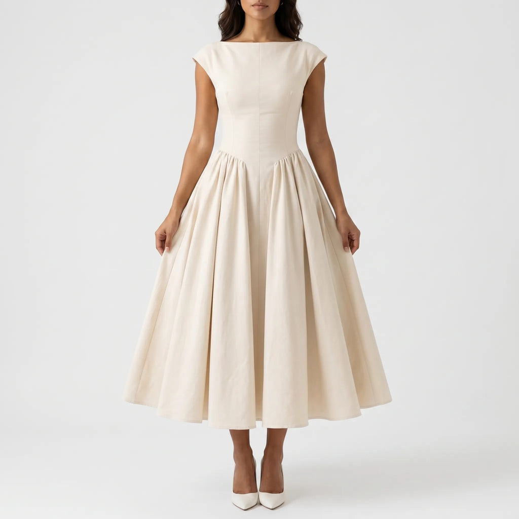 Veloria™ - Structured Midi Dress