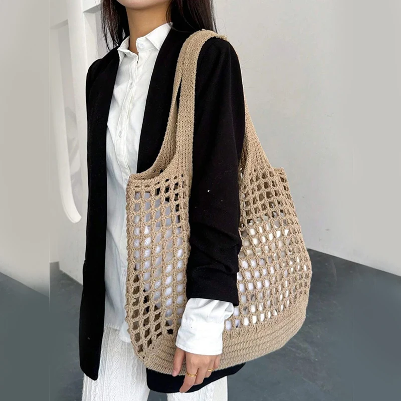 Veltura™ - Crocheted Open Mesh Tote Bag