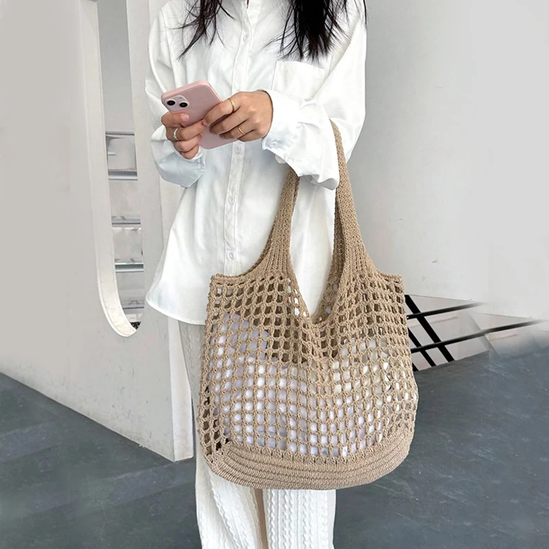 Veltura™ - Crocheted Open Mesh Tote Bag
