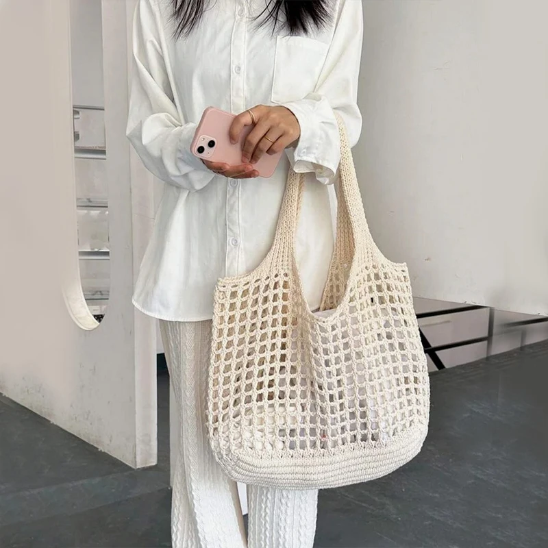 Veltura™ - Crocheted Open Mesh Tote Bag