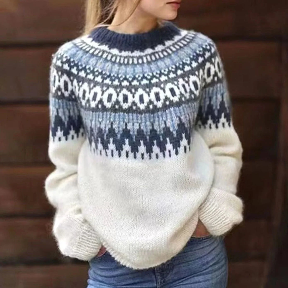 Wilhelmina™ | Women's Fair Isle Jumper Wool Blend