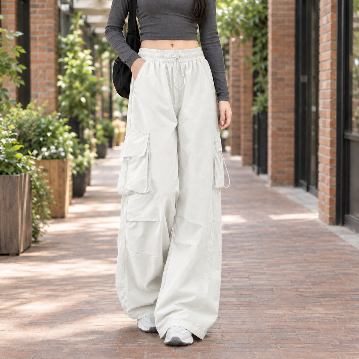 Marguerite™ | Women's Woven Cargo Wide Leg Pants