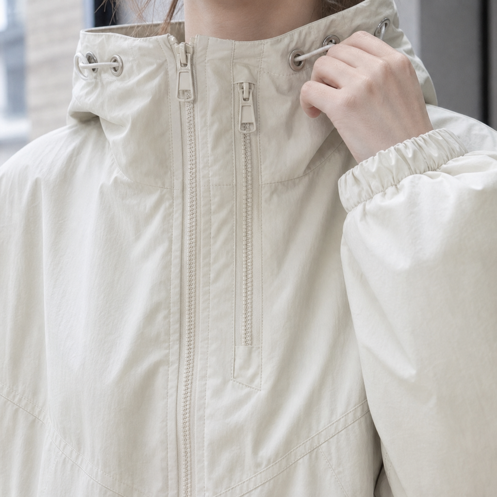 Cordelia™ | Women's Woven Hooded Puffer Jacket Cropped