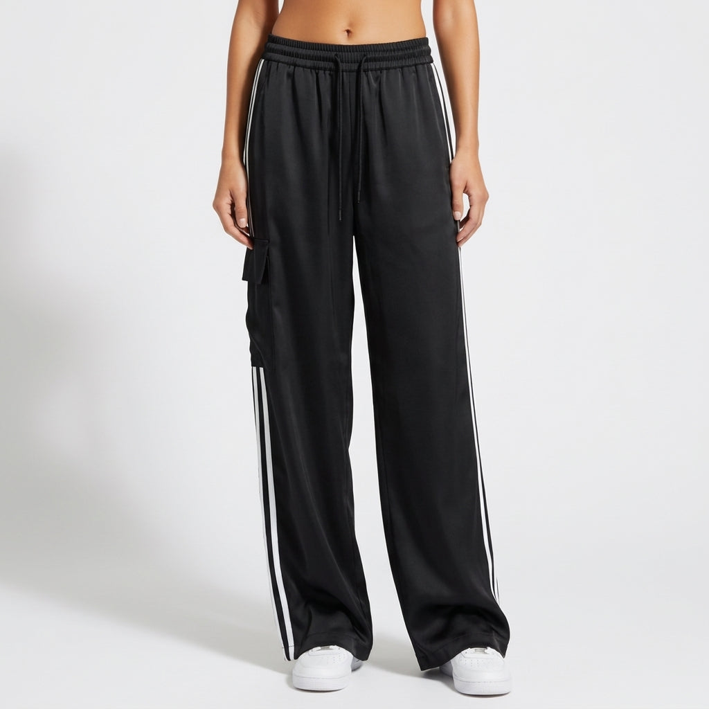 Marlowe™ | Women's Cargo Track Pants Side Stripe Detail