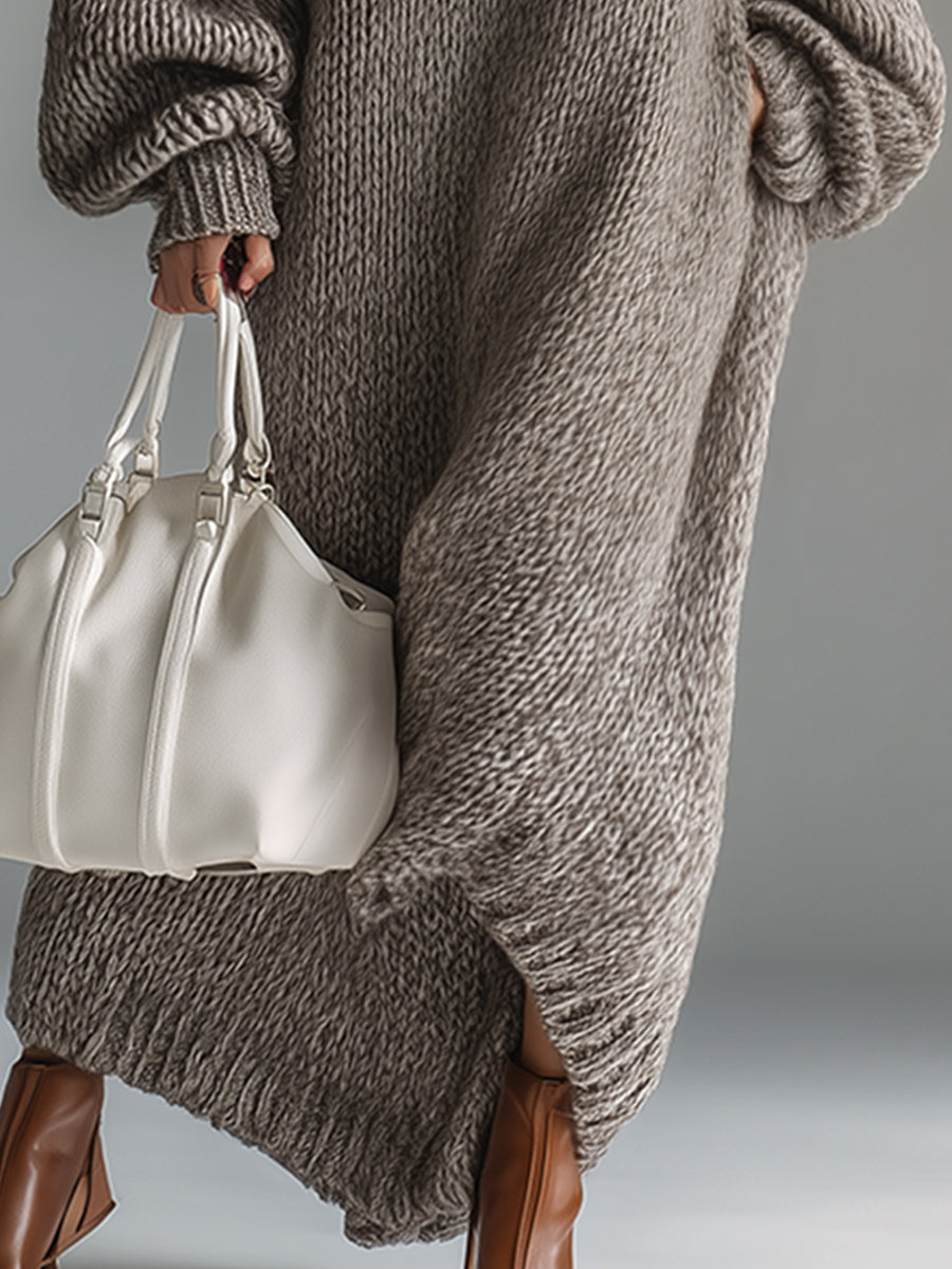 Tabitha™ | Women's Chunky Knit Sweater Maxi Dress