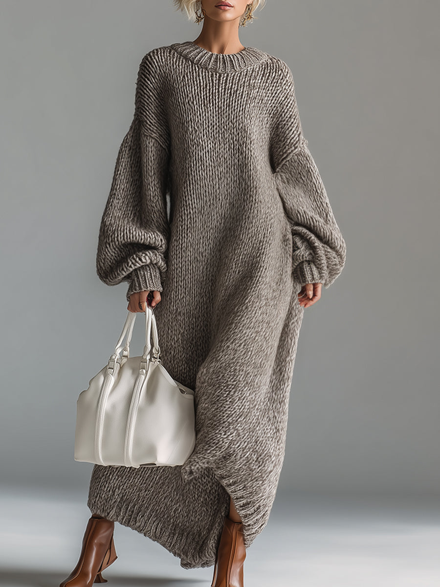 Tabitha™ | Women's Chunky Knit Sweater Maxi Dress