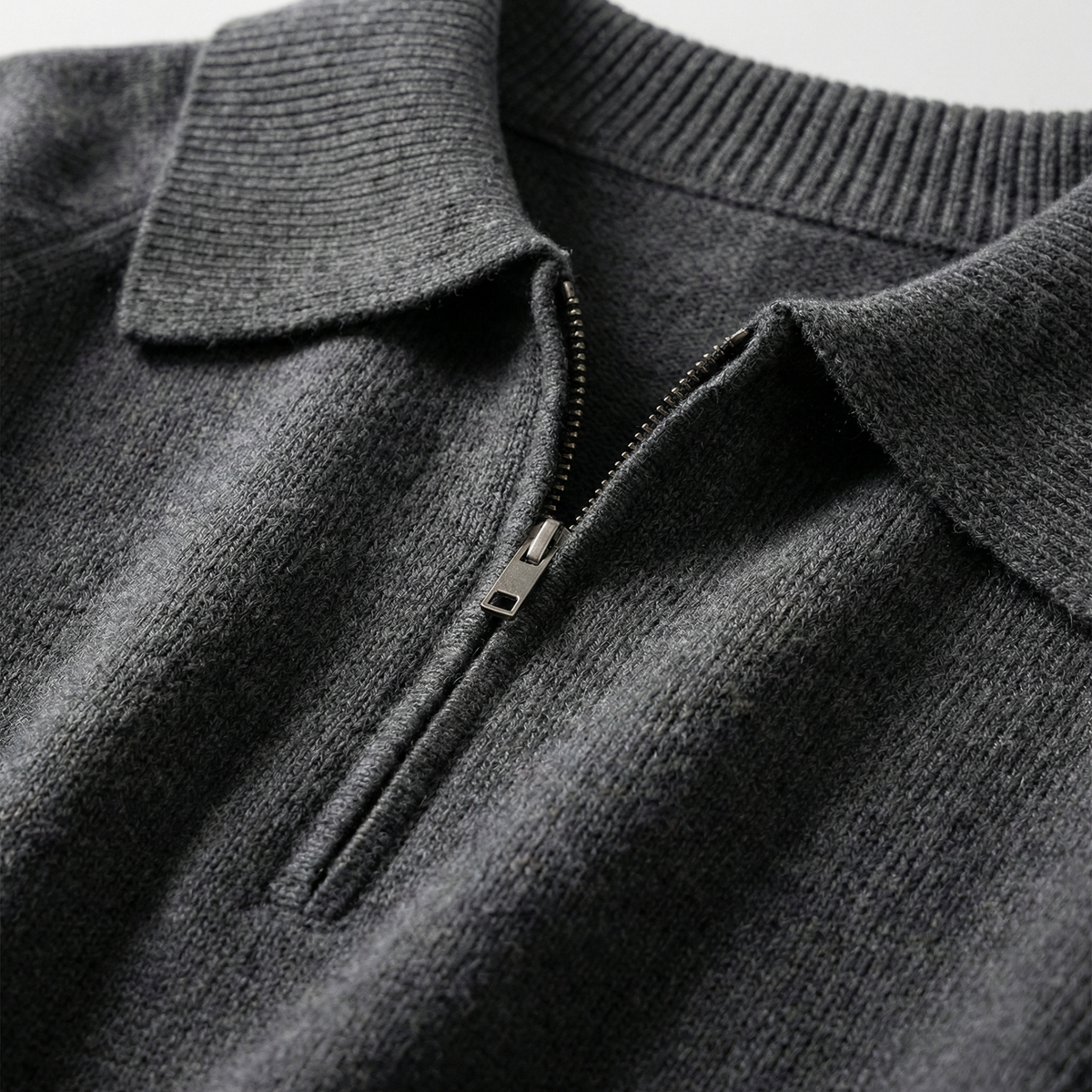 Aveline™ | Women's Cotton Half Zip Polo Sweater Collar