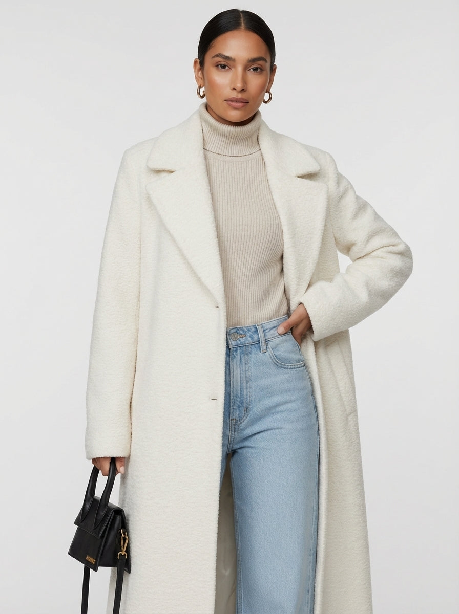 Rosalind™ | Women's Longline Coat Structured Woven