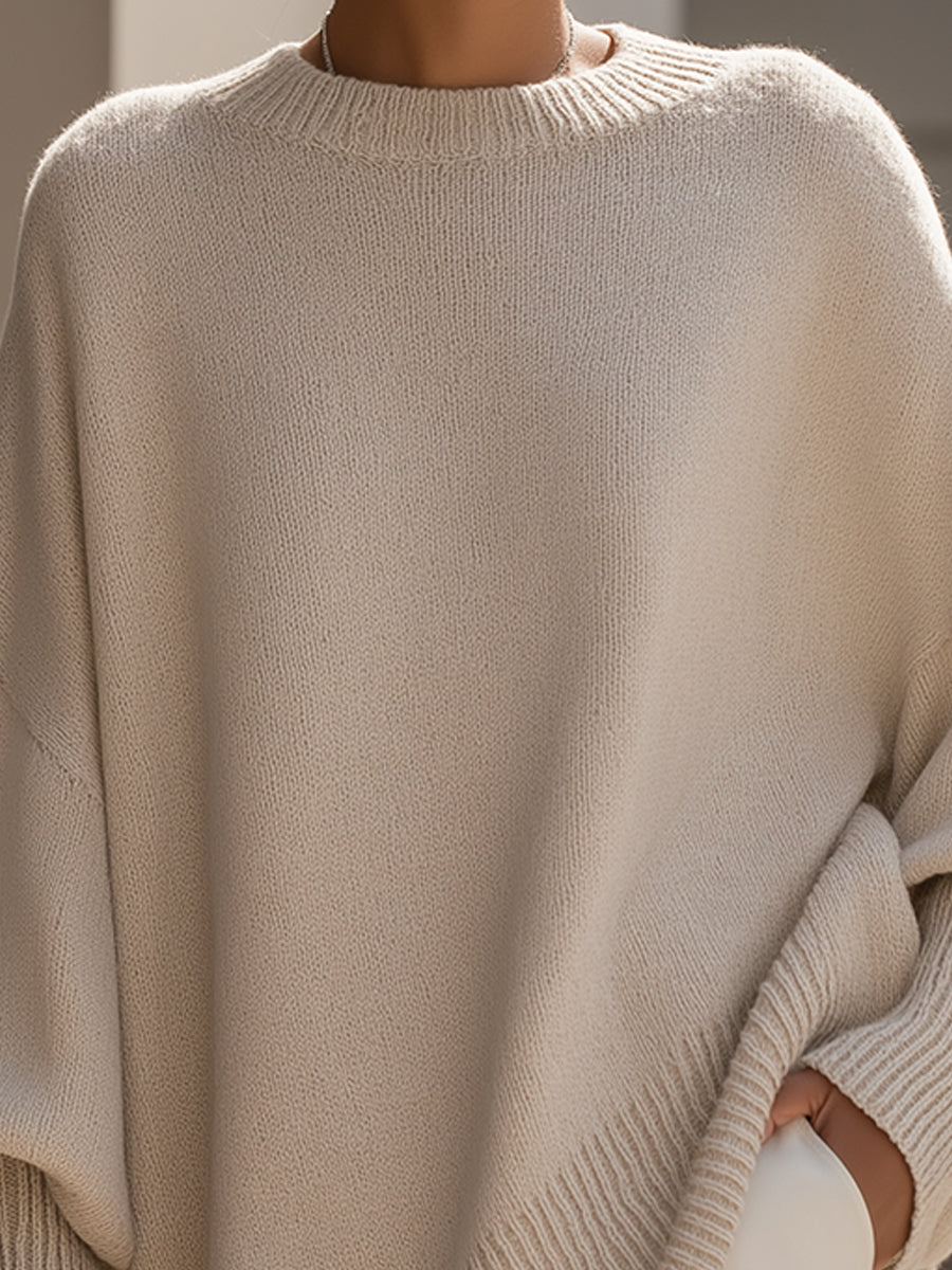 Genevieve™ | Women's Oversized Poncho Sweater Wool Blend