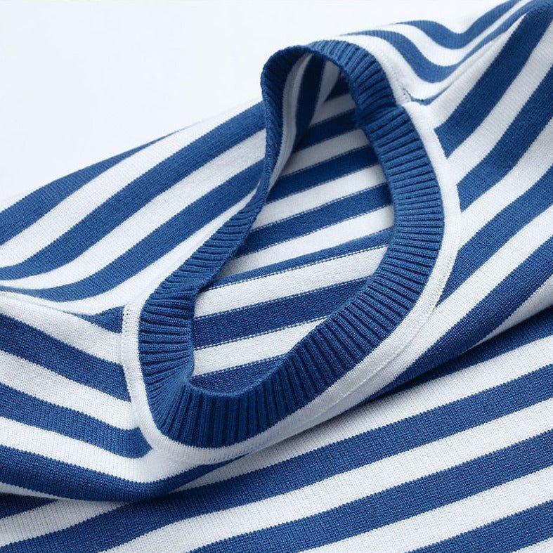 Odessa™ | Women's Striped Cotton Sweater Crew Neck