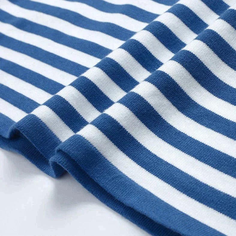 Odessa™ | Women's Striped Cotton Sweater Crew Neck