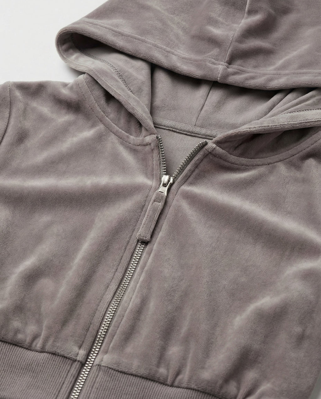 Marcelline™ | Women's Velour Tracksuit Set Cropped Hoodie