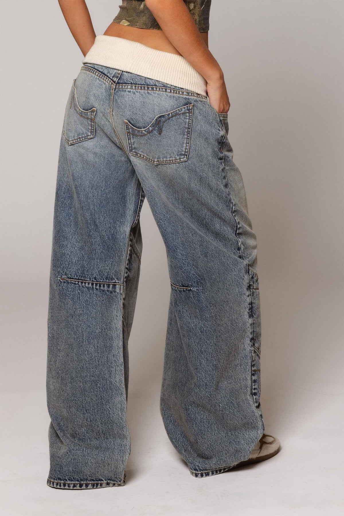 Roxane™ | Women's Wide Leg Jeans Cotton Denim